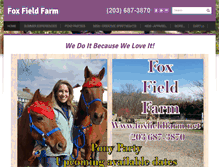 Tablet Screenshot of foxfieldfarm.net